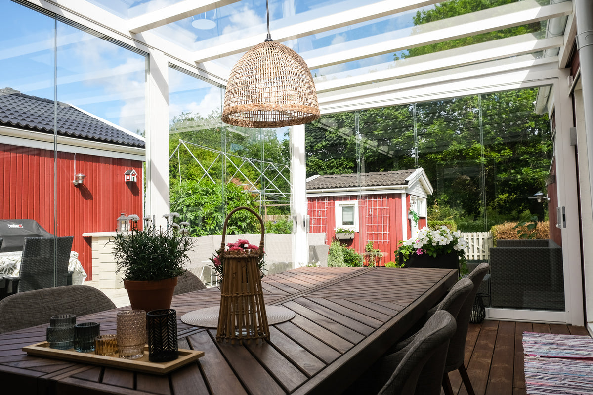 balkongrutan inglasat uterum för villa och radhus