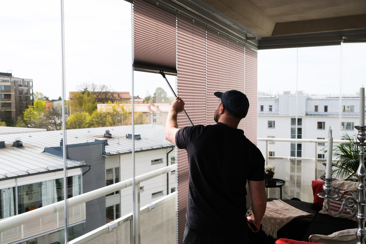 balkongrutan solskydd till inglasningar